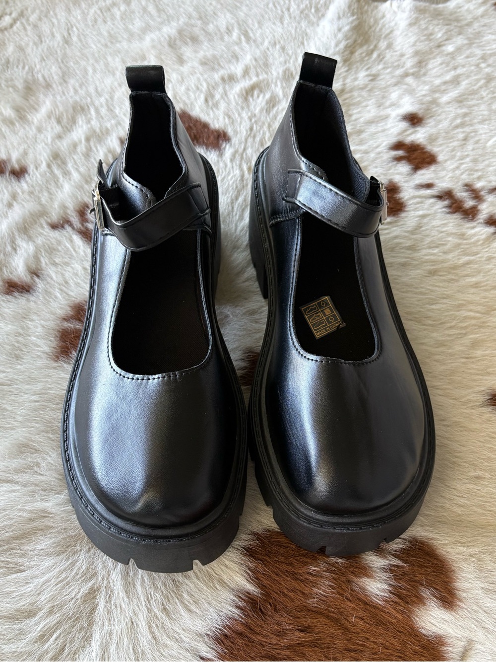 Black Mary Jane Chunky Sole Shoes